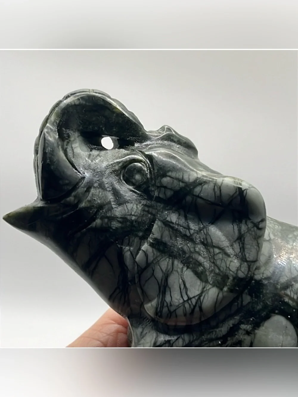 Nephrite Jade Crystal Gemstone Elephant NWOT